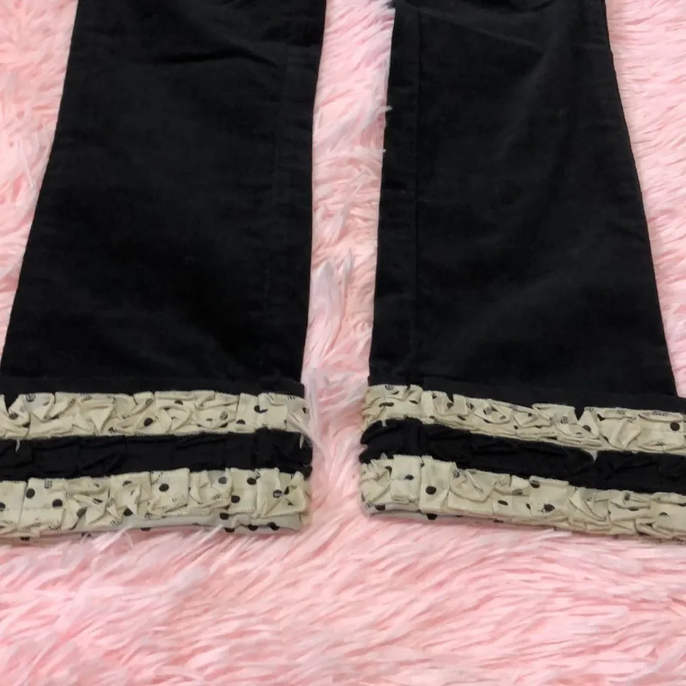 Onekid Velvet Ruffle Pants NWT Size 8 - Picture 2 of 3